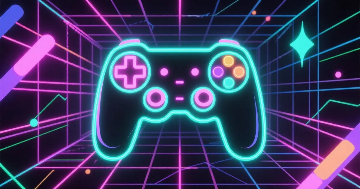 Game neon background